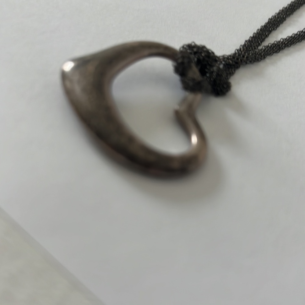 Tiffany and co silver heart necklace open heart - Picture 6 of 10